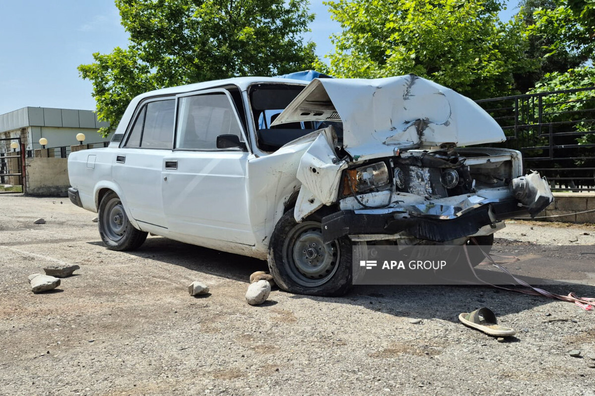 Vaz -2107, Ismayilli'den kaynaklandı, sürücü öldü - fotoğraf