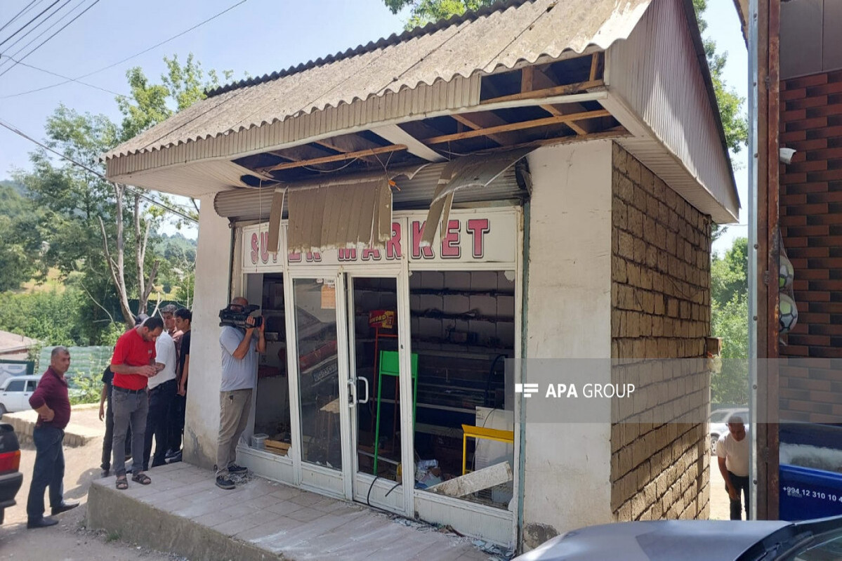 Lankaran'da bir patlama patladı, satıcı yaralandı - fotoğraf