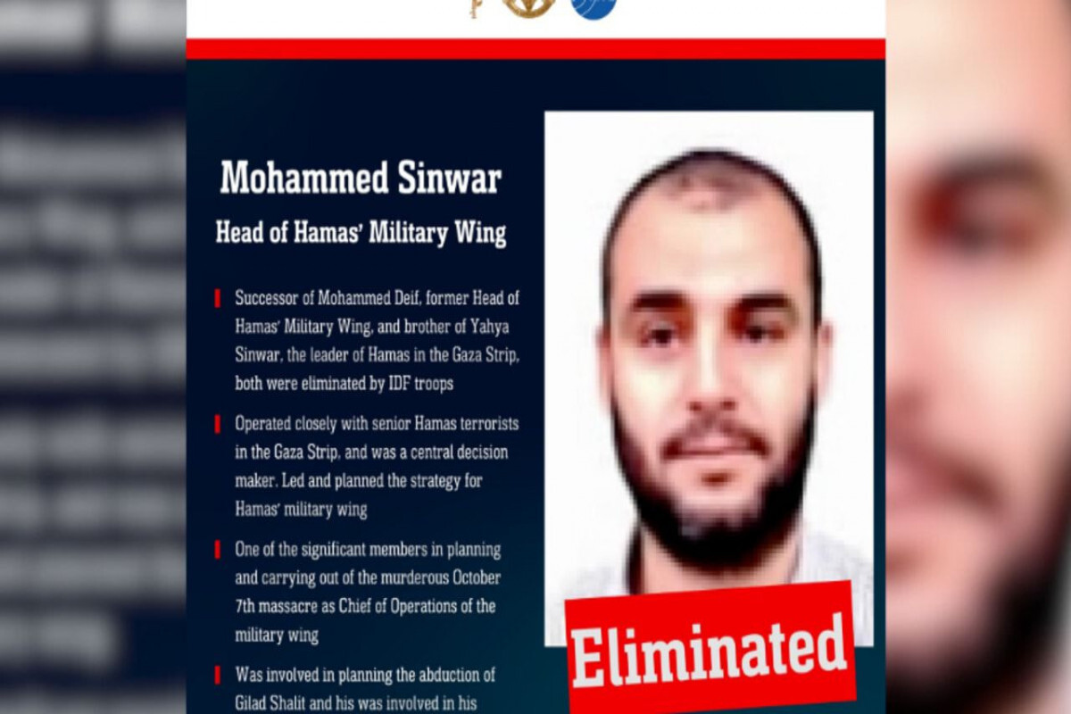 Muhammed Sinvar'ın Cesedi yapıldı