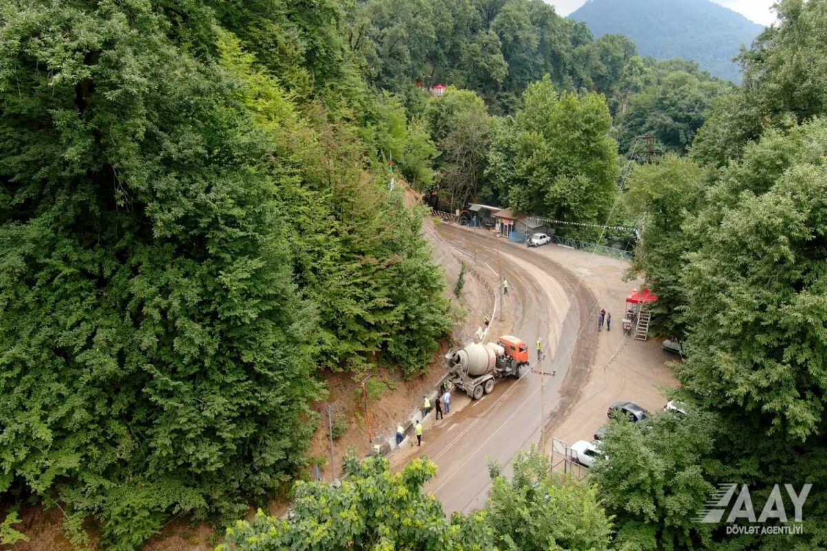 Hirkan-Dashtatücuk'taki otoyolda restorasyon çalışmaları yürütülüyor