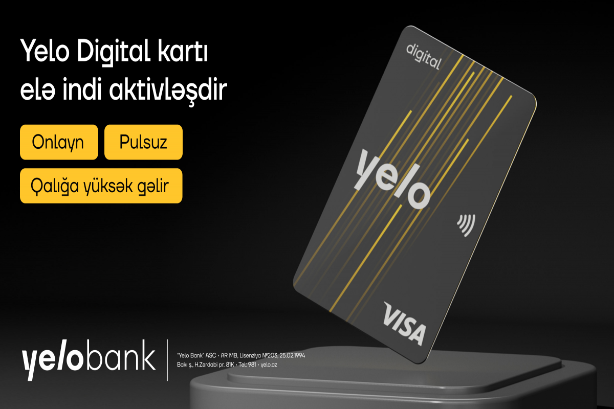 Yelo Bank'tan Yeni Dijital Kart: Yelo Digital Card