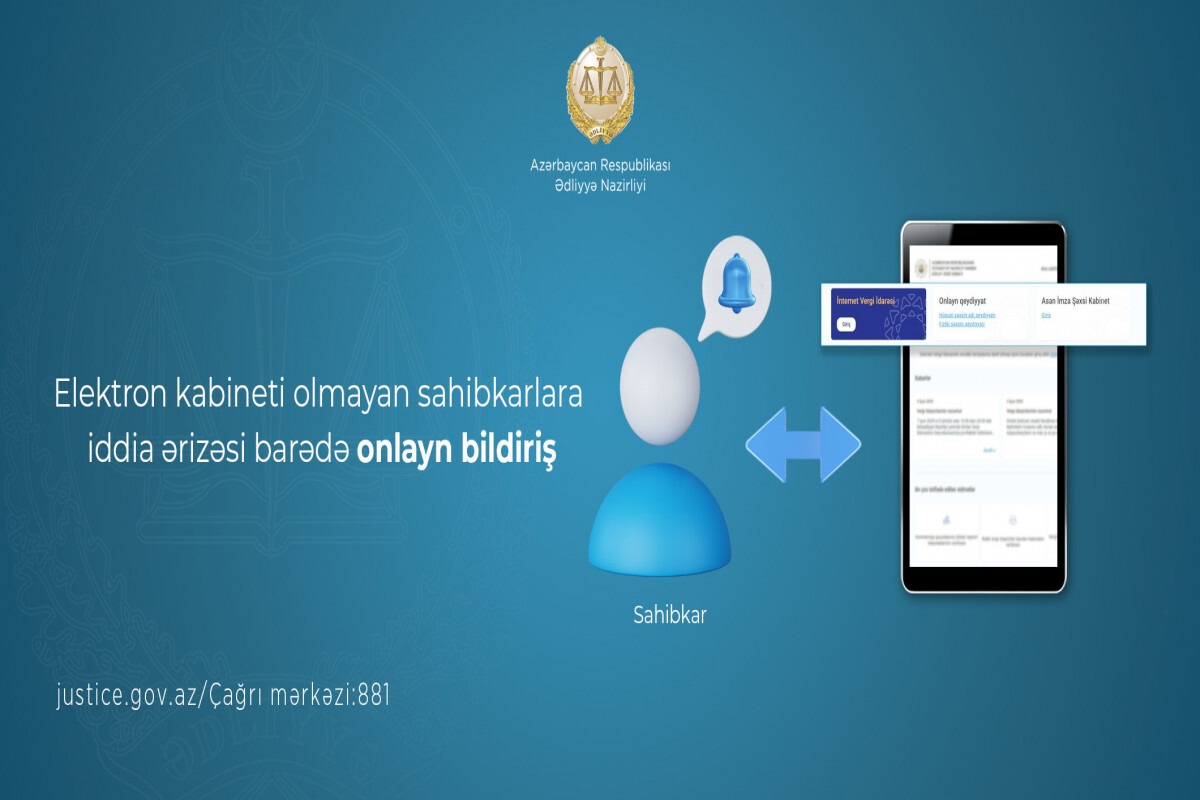 Elektronik kabinesi olmayan girişimcilerin, talep hakkında çevrimiçi bir bildirim gönderme fırsatına sahip oldukları