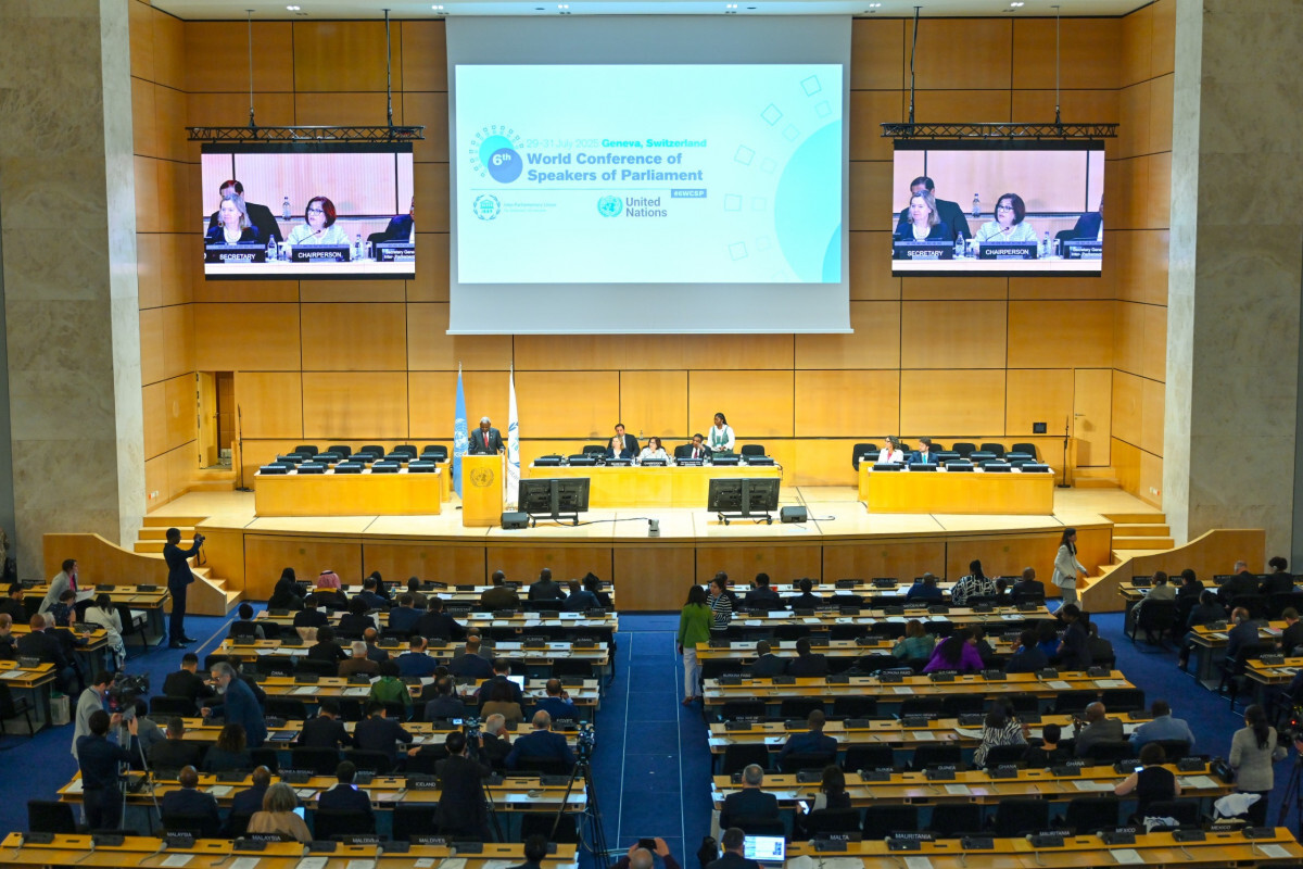 Sahe Gafarova, 6. Dünya Parlamento Başkanları Konferansı Genel Toplantılarının Tedariki