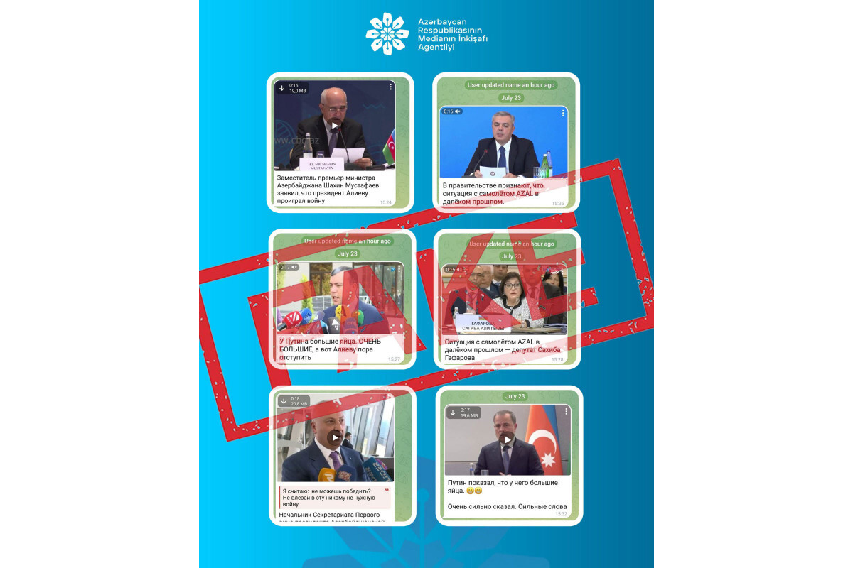 Bir dizi Azerbaycan devlet adamı adına sahte ifadeler yapıldı