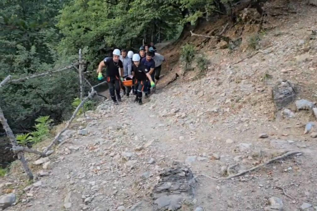 Ormanda çaresiz olan çaresiz bir kişi Gabala'da kurtarıldı - Video