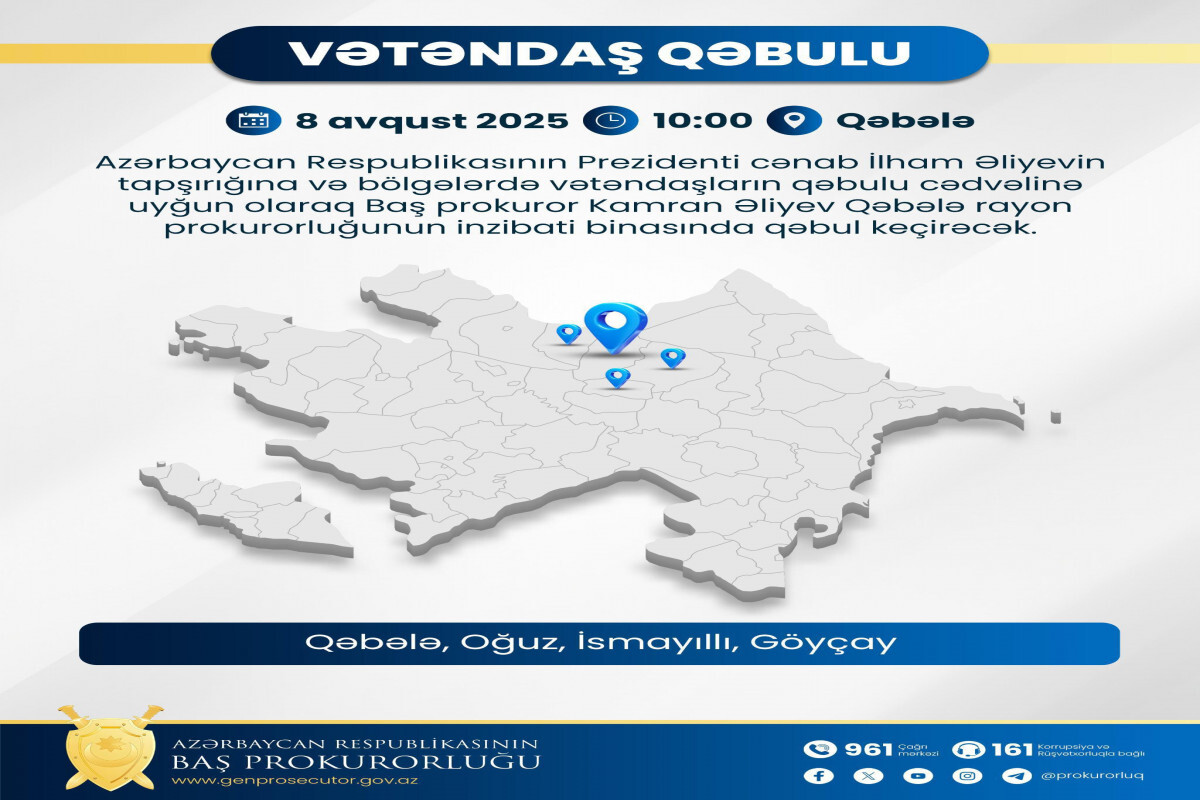 Başsavcı Gabala'da vatandaş alacak