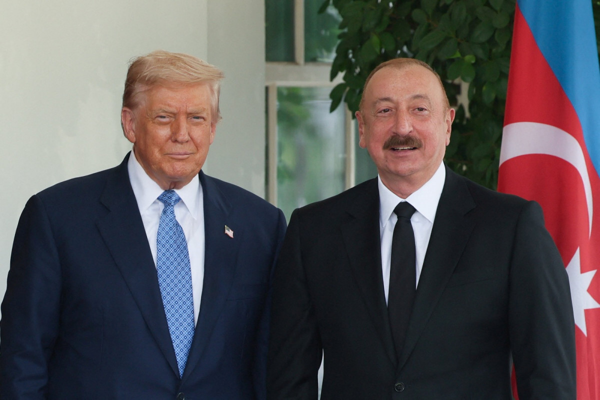 ABD Başkanı Donald Trump ve Azerbaycan Ilham Aliyev Başkanı