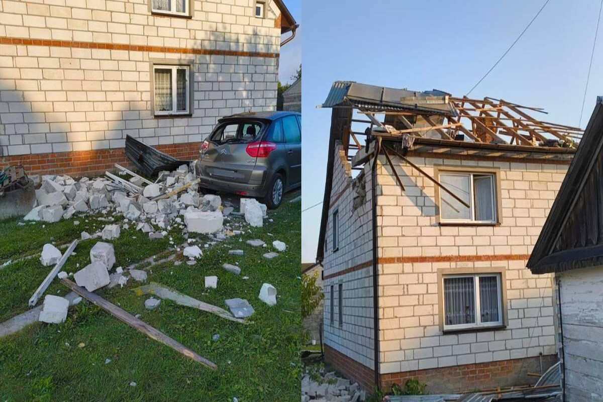 Rus dronları kör bir binayı kırdı ve polona arabasını kırdı
